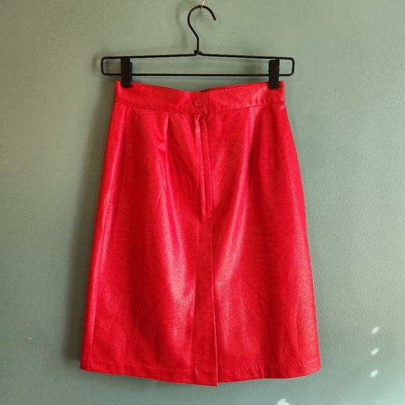 J. Andrews vintage red 2 piece set women's 5/6 blazer and skirt - Picture 8 of 10